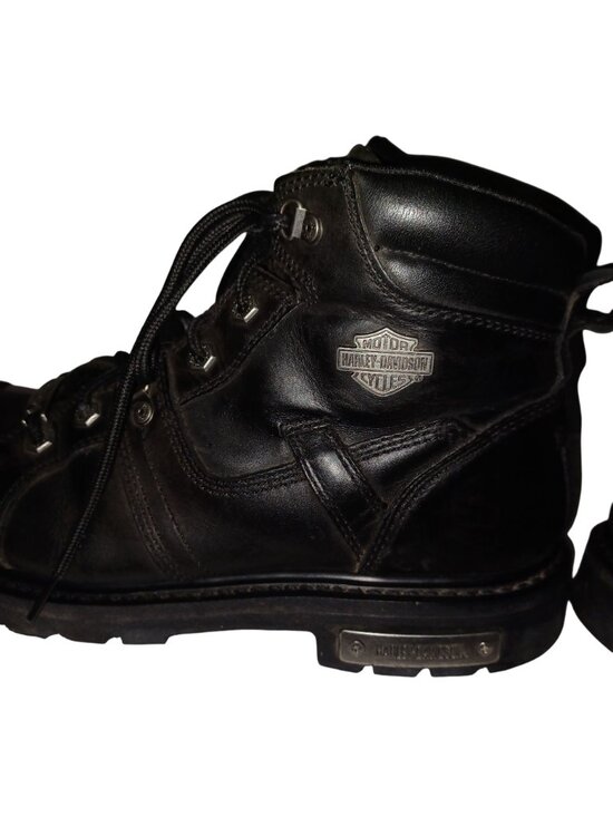 Harley-Davidson Ruskin Black Leather Lace-Up Motorcycle Boots Mens Size 11.5 M main image 13